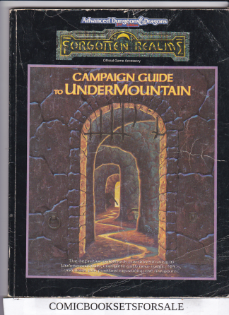 Advanced Dungeon’s & Dragons 2nd Edtion Forgotten Realms Campaign Guide To Undermountain