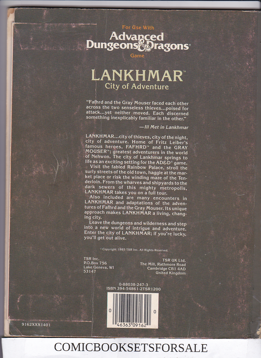 Advanced Dungeon’s & Dragons 2nd Edtion Lankhmar City of Adventure - Image 2