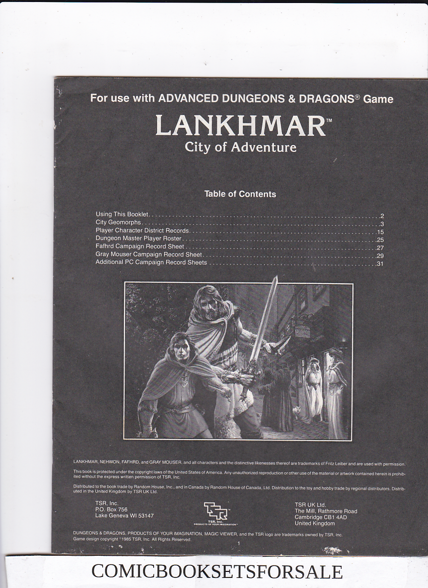 Advanced Dungeon’s & Dragons 2nd Edtion Lankhmar City of Adventure - Image 3